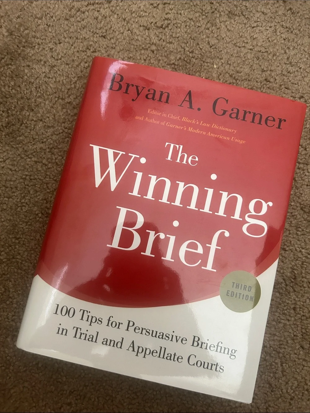 The Winning Brief - Red Hardcover Book by